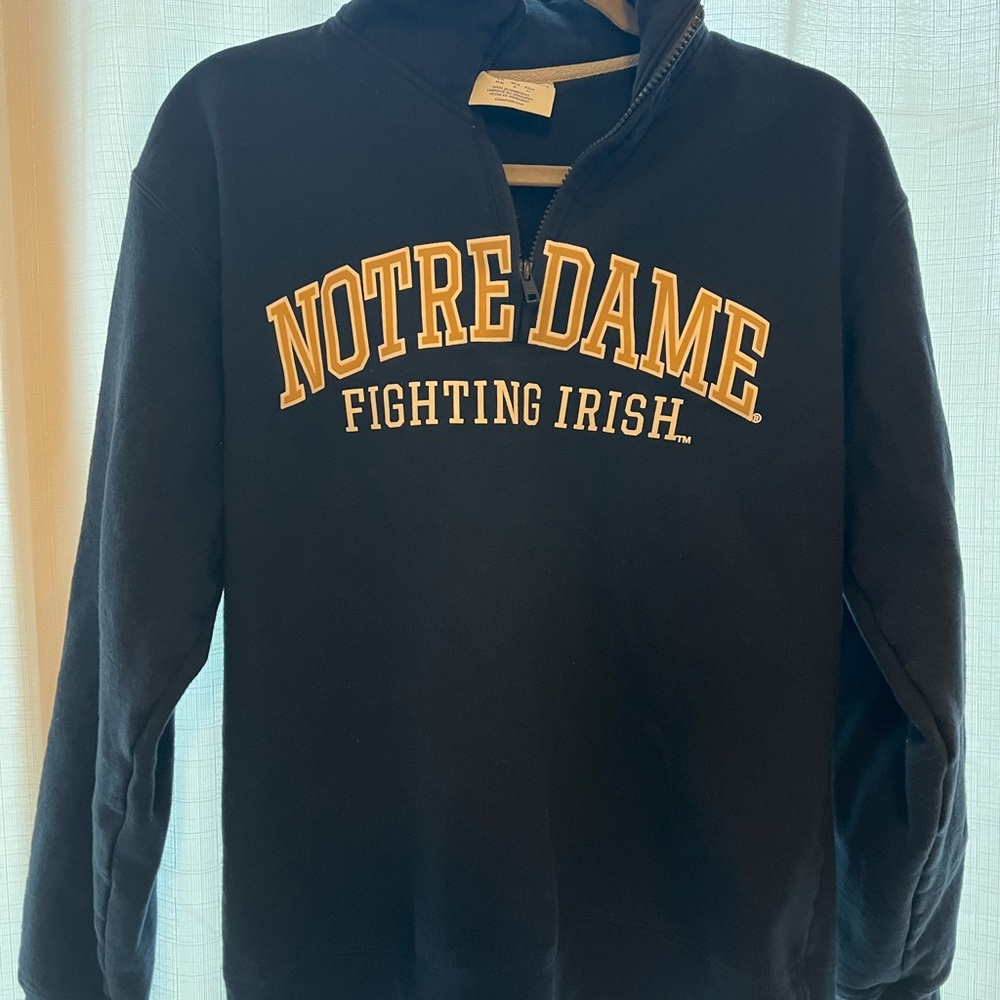 Notre Dame Fighting Irish Sweater Quarter Zip Medium